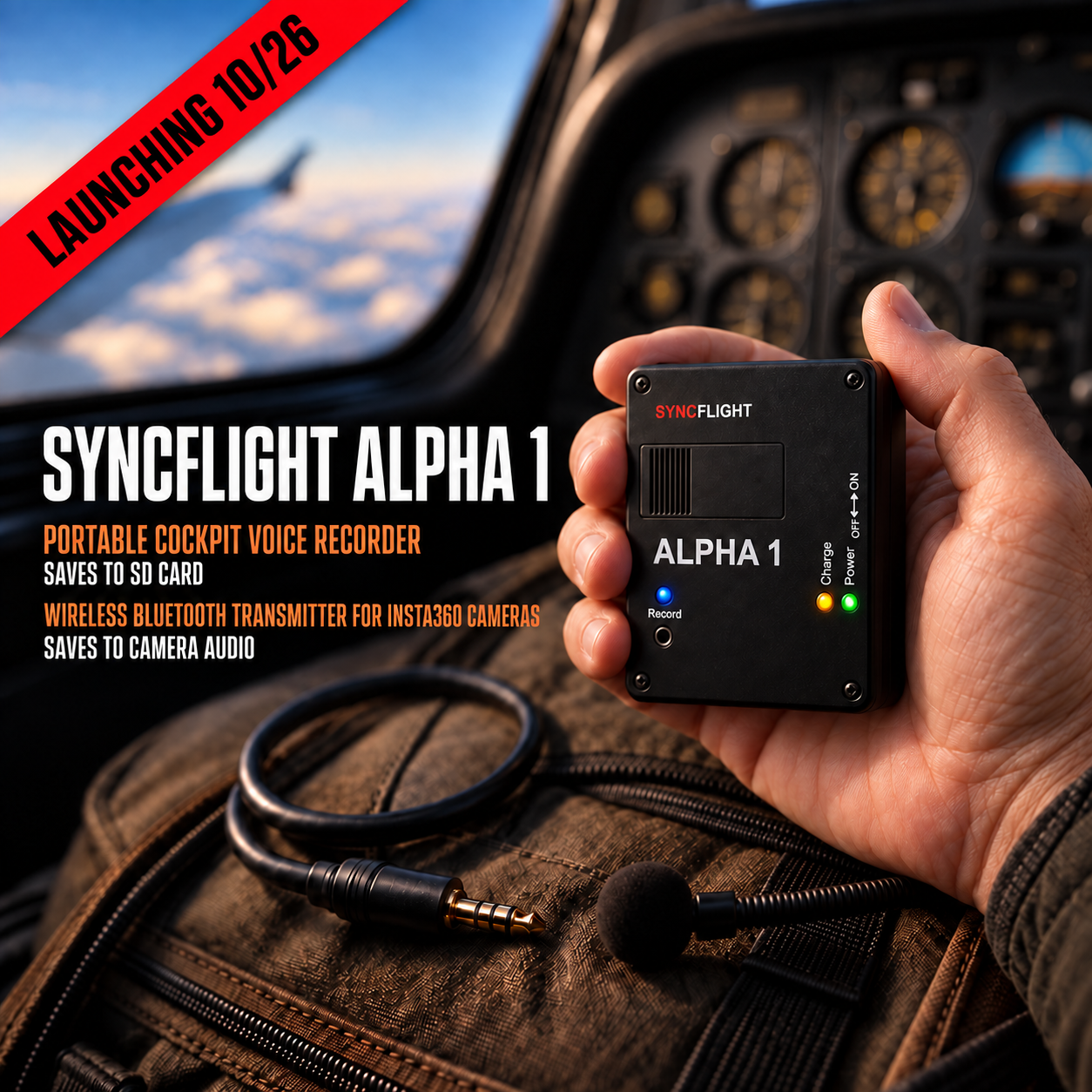 Realistic SyncFlight Alpha 1 cockpit voice recorder
